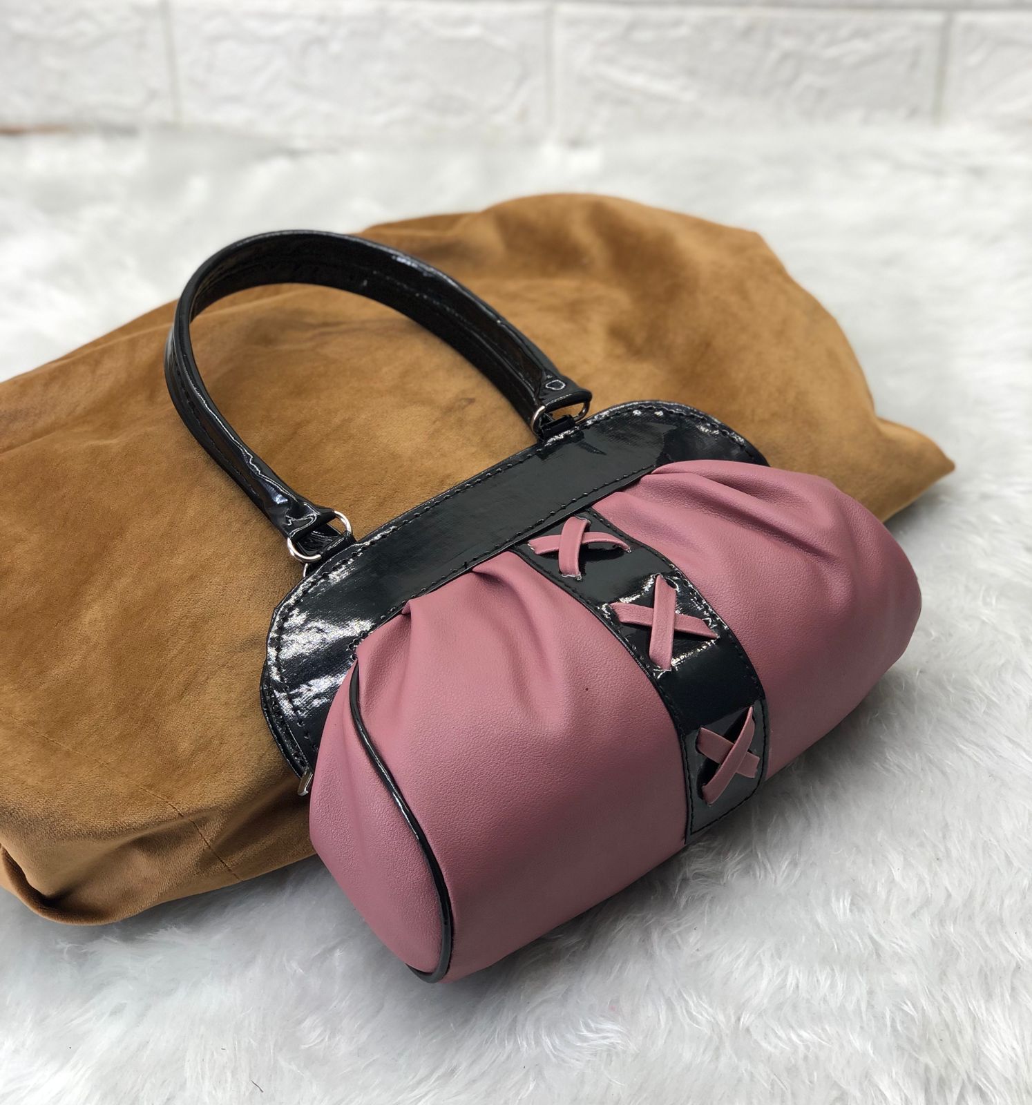 Minimal Chic: Small Sling Bag with Cross Mark Center